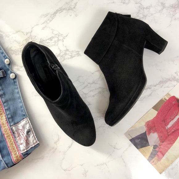 paul green black suede booties